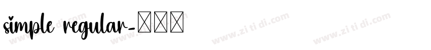 simple regular字体转换
